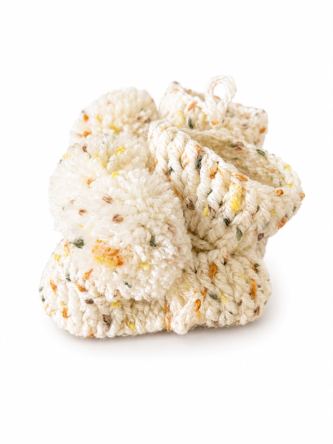 4 Pairs Handmade Baby Booties Crochet Pom Pom Newborn Shoes Gift Set 0-3M