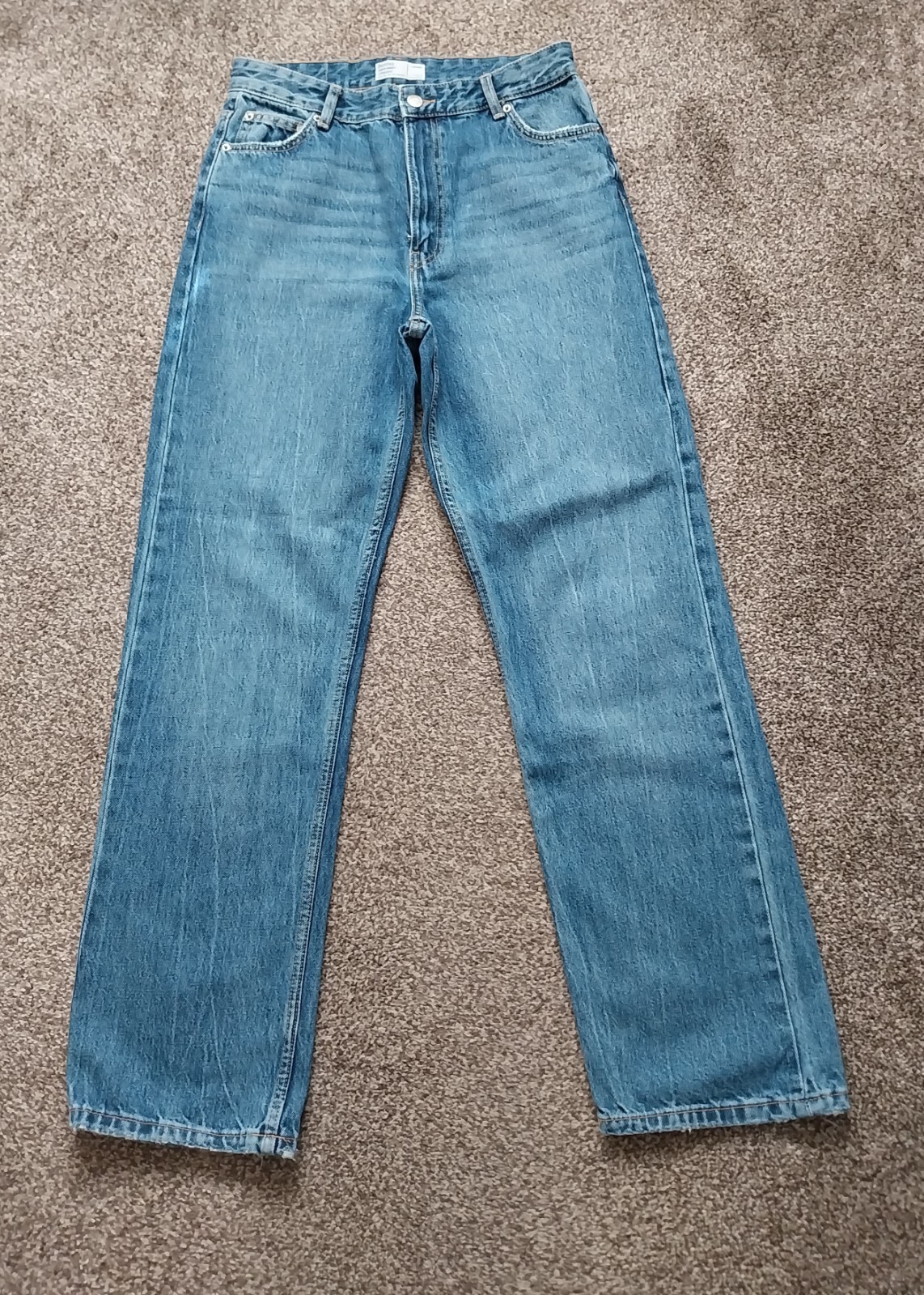Bershka Women’s Jeans UK 10 Blue The Straight