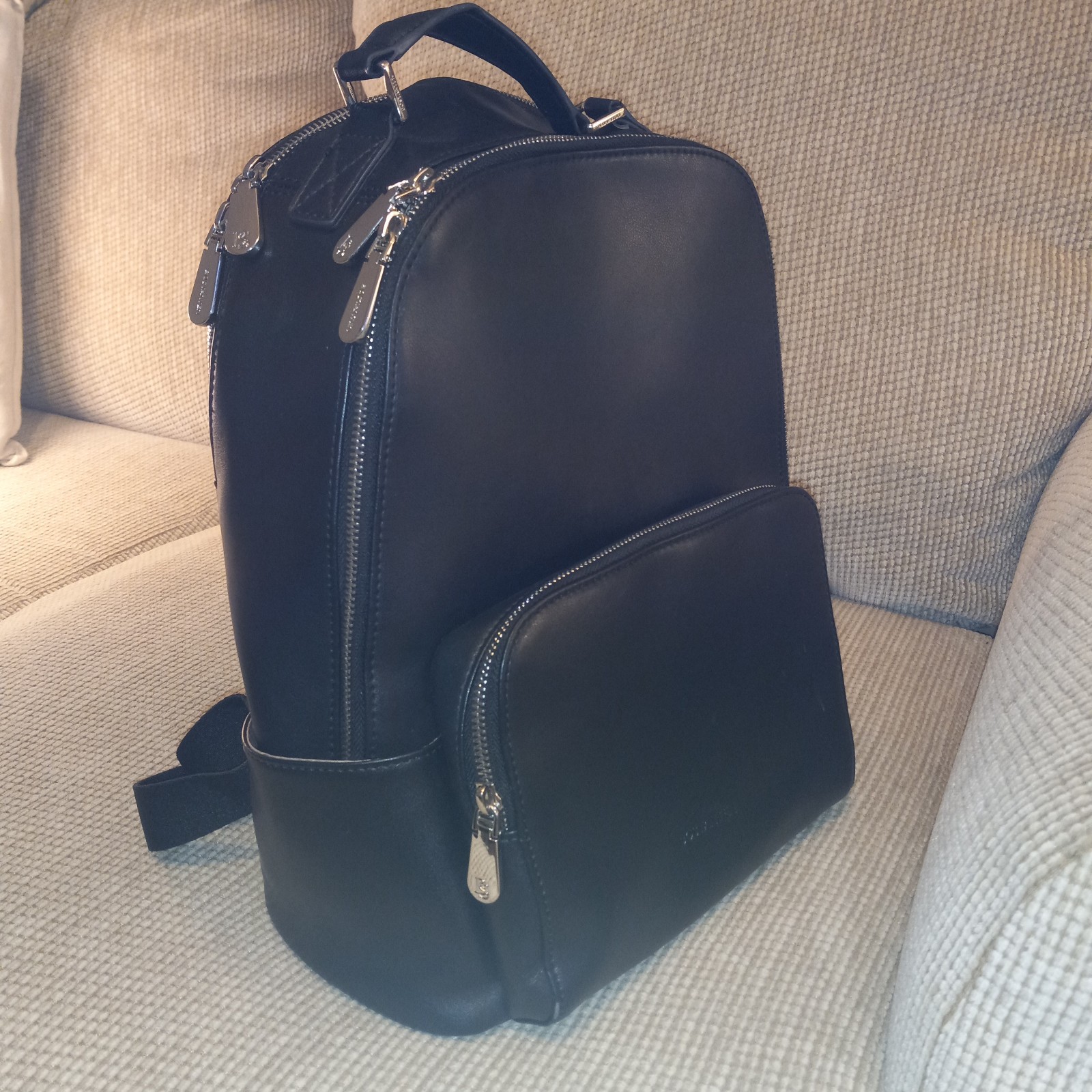 BOSTANTEN Genuine Leather 15.6 inch Laptop Backpack Travel College Shoulder Bag