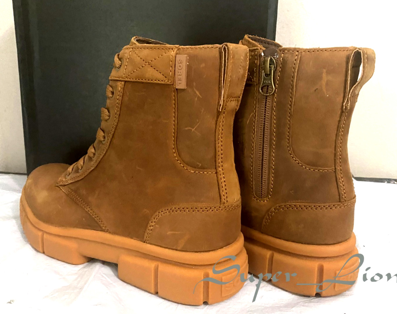 New Sorel Women’s Explorer STRT Waterproof Lace Up Boot – SIZE 6 – Velvet Tan