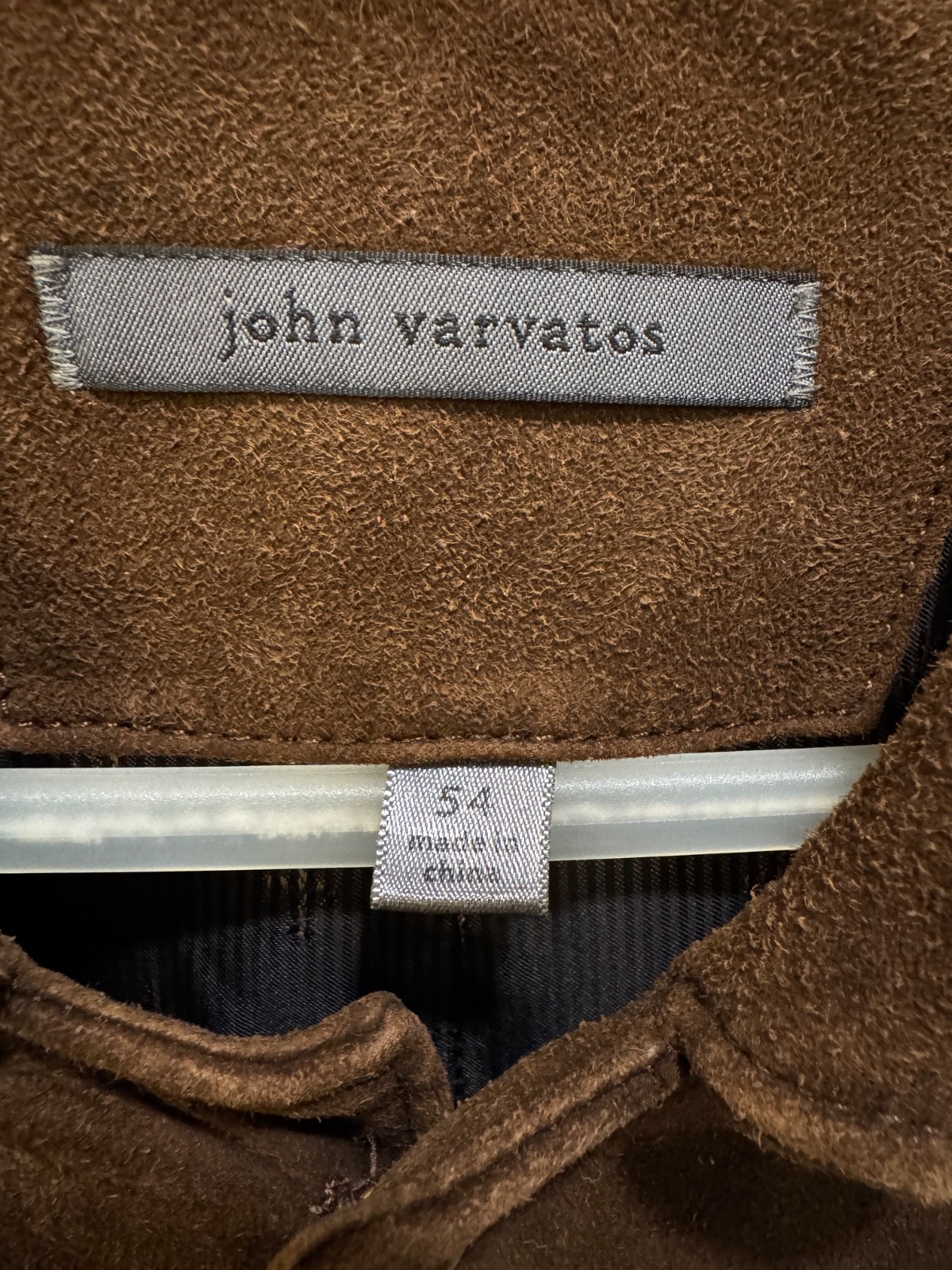 john varvatos suede leather jacket 54eu/44us