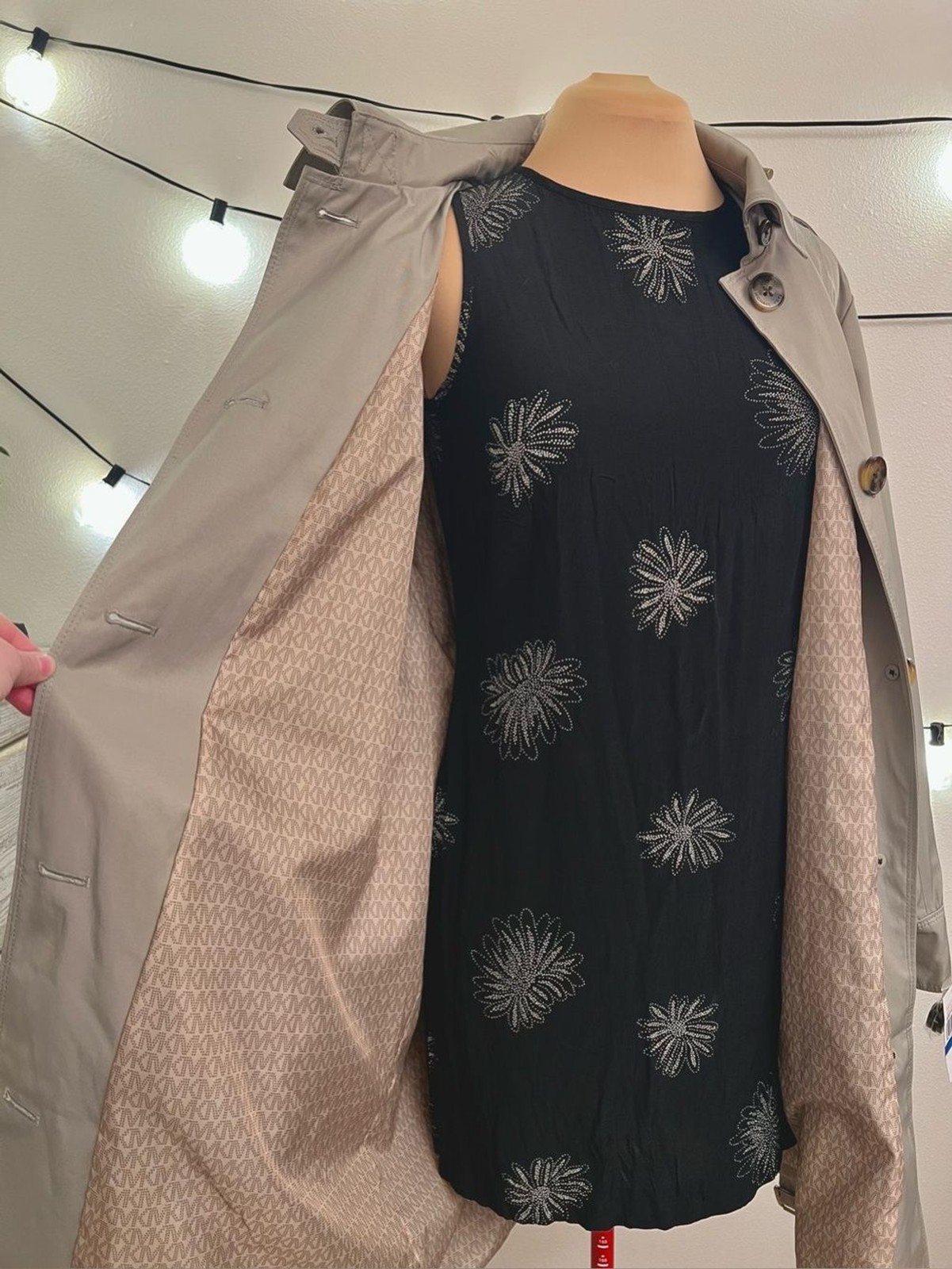 NWT Michael Kors Dusty Sage Trench Coat XL Old Money Belted Rain Jacket