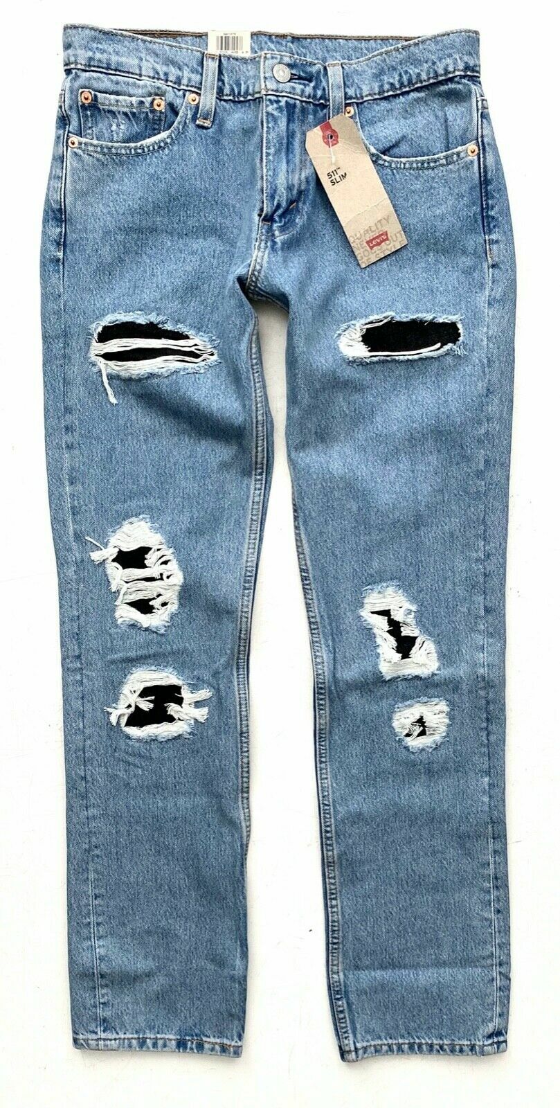 Levi’s Levis Mens 511 Slim Fit 045113776 Distressed Lemongrass Jeans