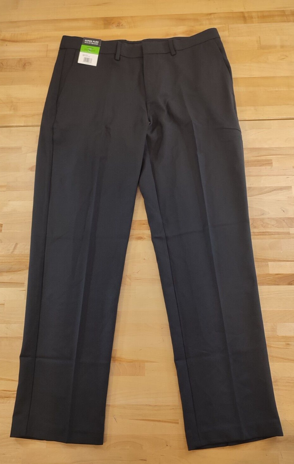 KENNETH COLE REACTION Slim Fit Techni-Cole Performance Dress Pants Black 34Wx30L