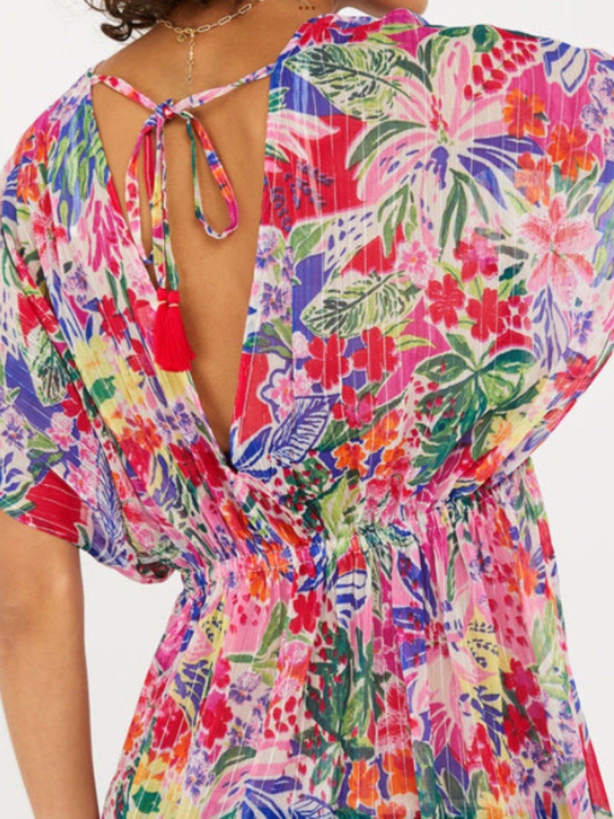 New With Tags Accessorize Monsoon Cover Up Beach Dress Kaftan Size L U.K. 16/18