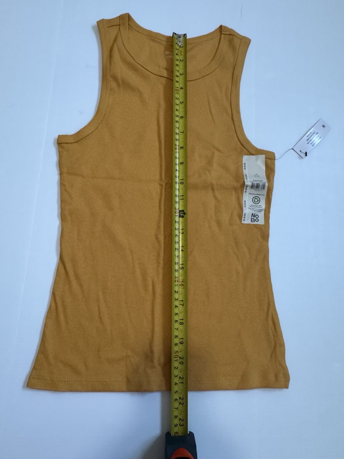 No Boundaries Womens M 8-10 Autumn Yellow Ribbed High Neck Tank Top NWT