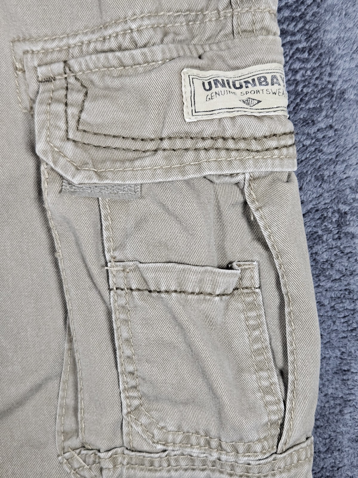 Unionbay Cargo Trousers Khaki/Brown Men’s Size W34 L34 Relaxed Workwear
