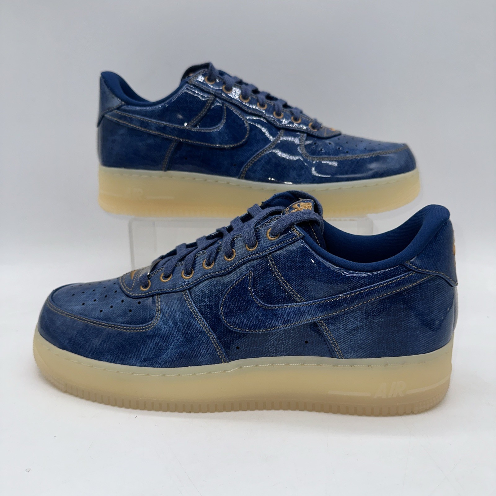 Nike Men’s Size 12 Air Force 1 Retro (IM5757 400) Blue Basketball Sneaker Sports