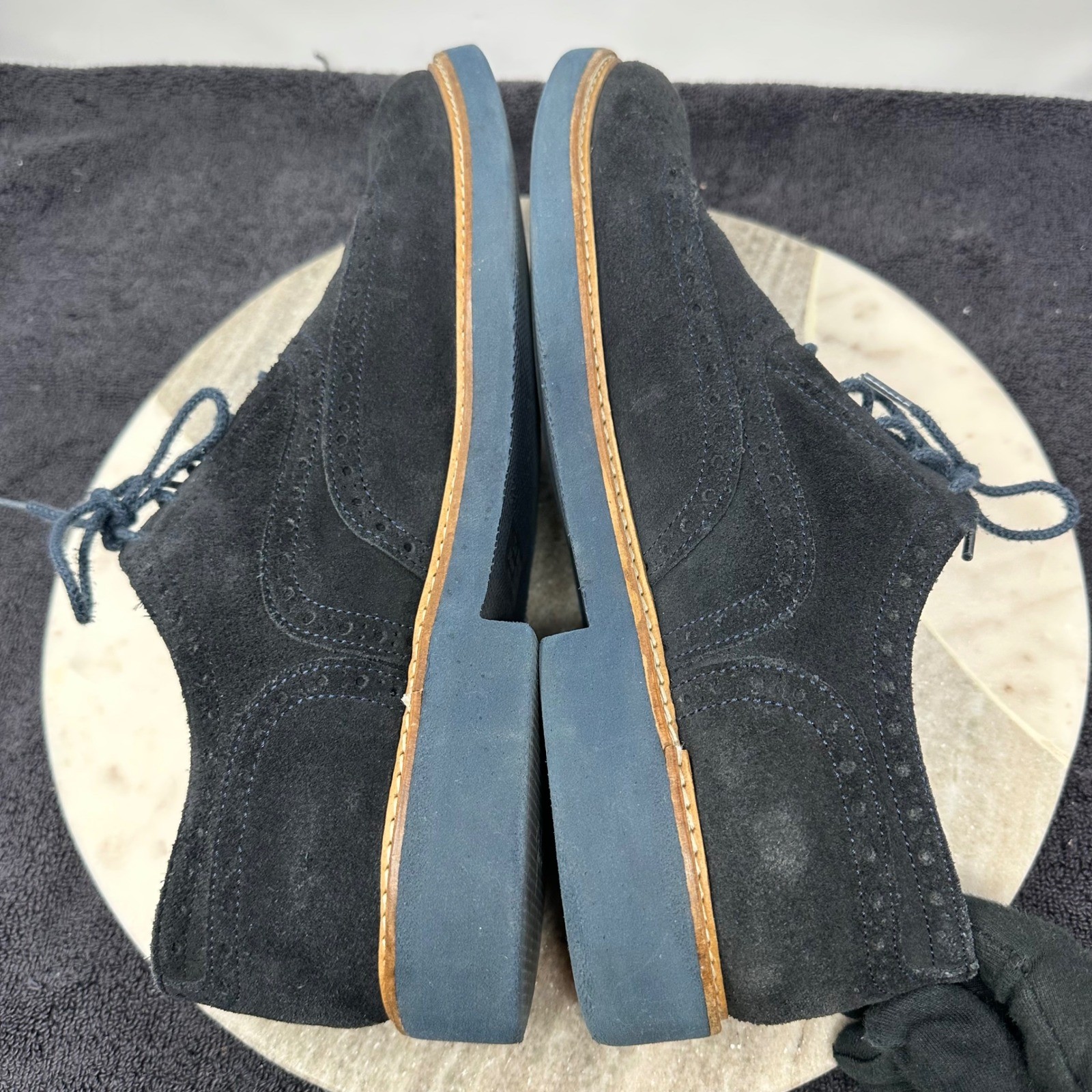 To Boot New York Adam Derrick Suede Wingtip Oxford Shoes Mens 11.5 Made in Italy