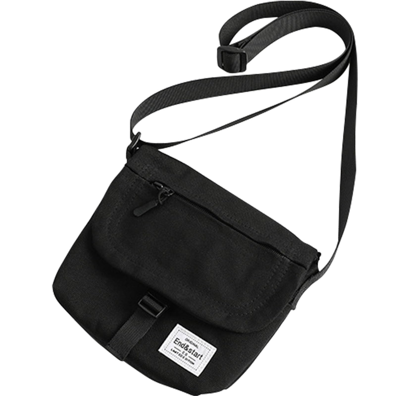 Lizbin Small Crossbody Bag for Men, Canvas Messenger Bag Shoulder bag, Mens C…