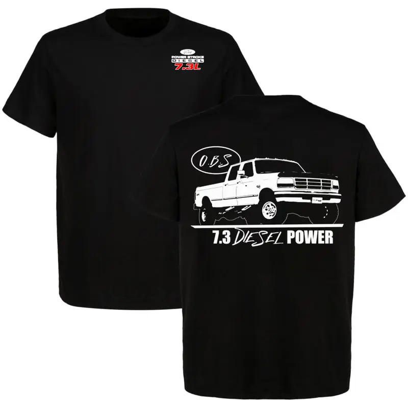 7.3 OBS Power Stroke Ford Truck Graphic T-Shirt Cotton Short Sleeve Tee Men