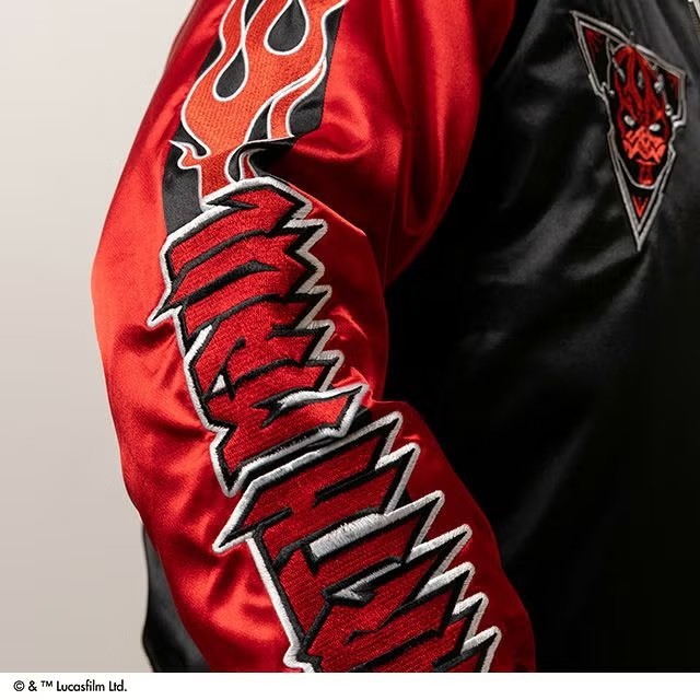STAR WARS Darth Maul Embroidery Jacket Sukajan Black x Red Japan NEW