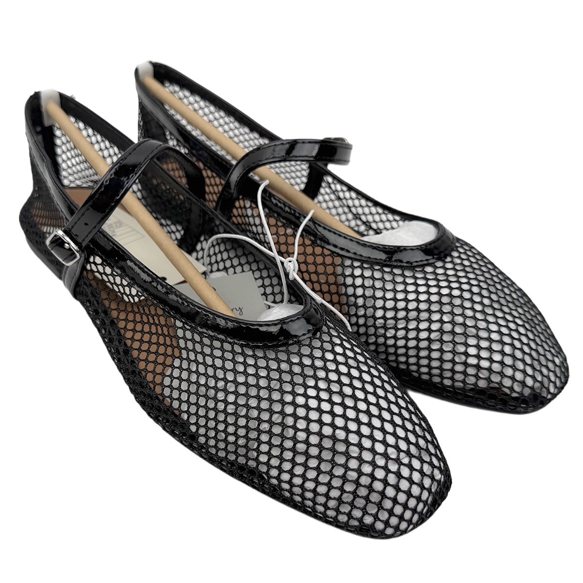 Women’s Issa Mesh Breathable Ballet Sheer Flats w/Memory Foam Insole 8 Black