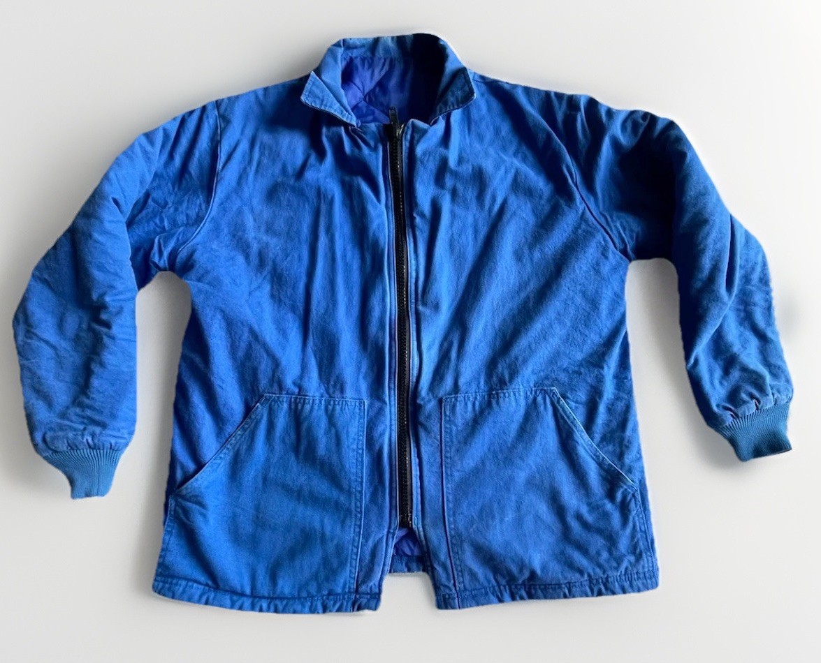 Minncor Industries Canvas Work Jacket Men’s Large Blue Quilted Lined USA Made