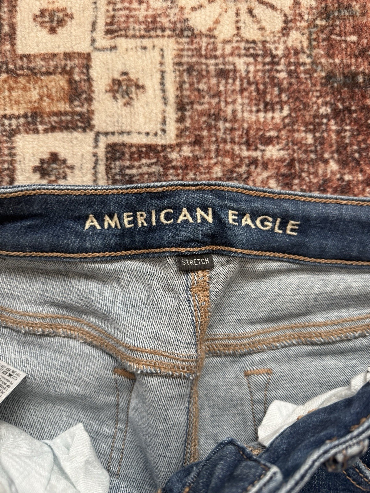 American Eagle Women’s Mid Rise Bootcut Jeans Blue Medium Wash Stretch Pockets