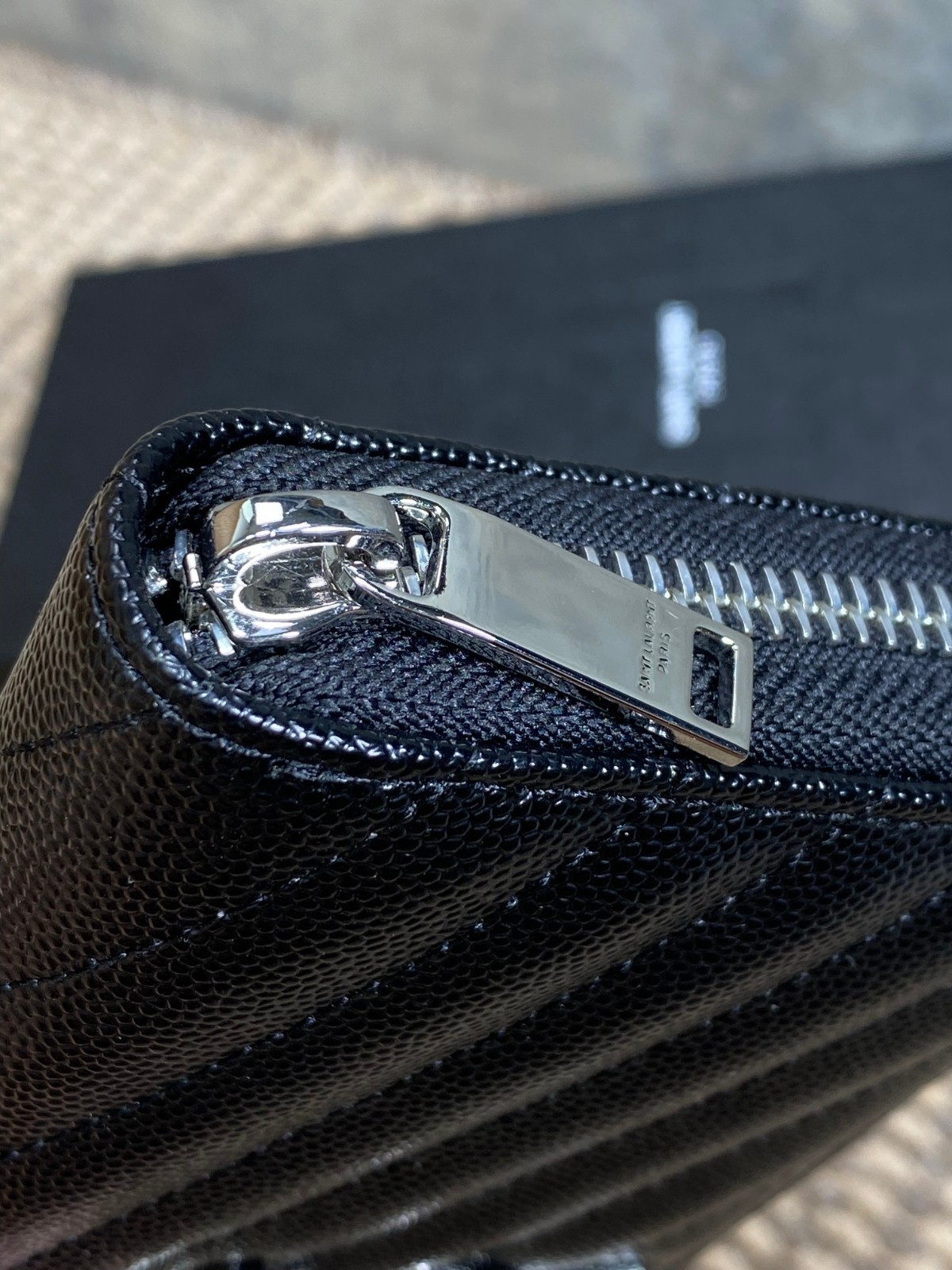 Saint Laurent Cassandre Matelassé Zip Around Long Wallet | 19cm × 9.5cm × 2.5cm