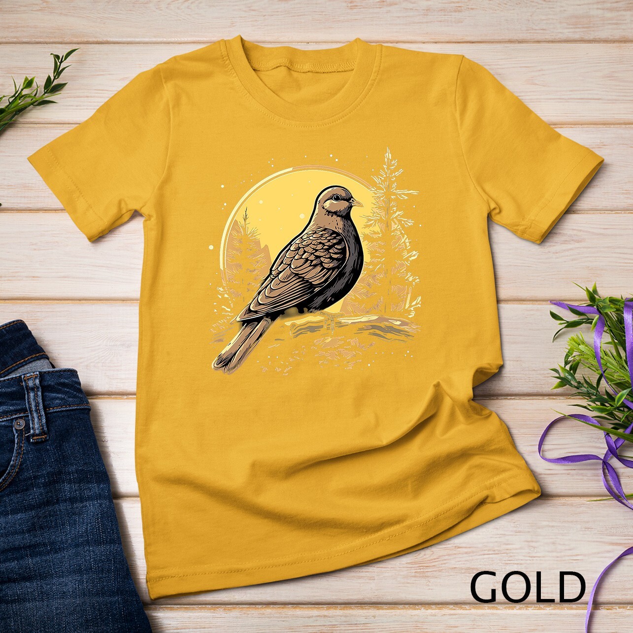 Retro Style Mourning Dove T-Shirt Unisex T-shirt