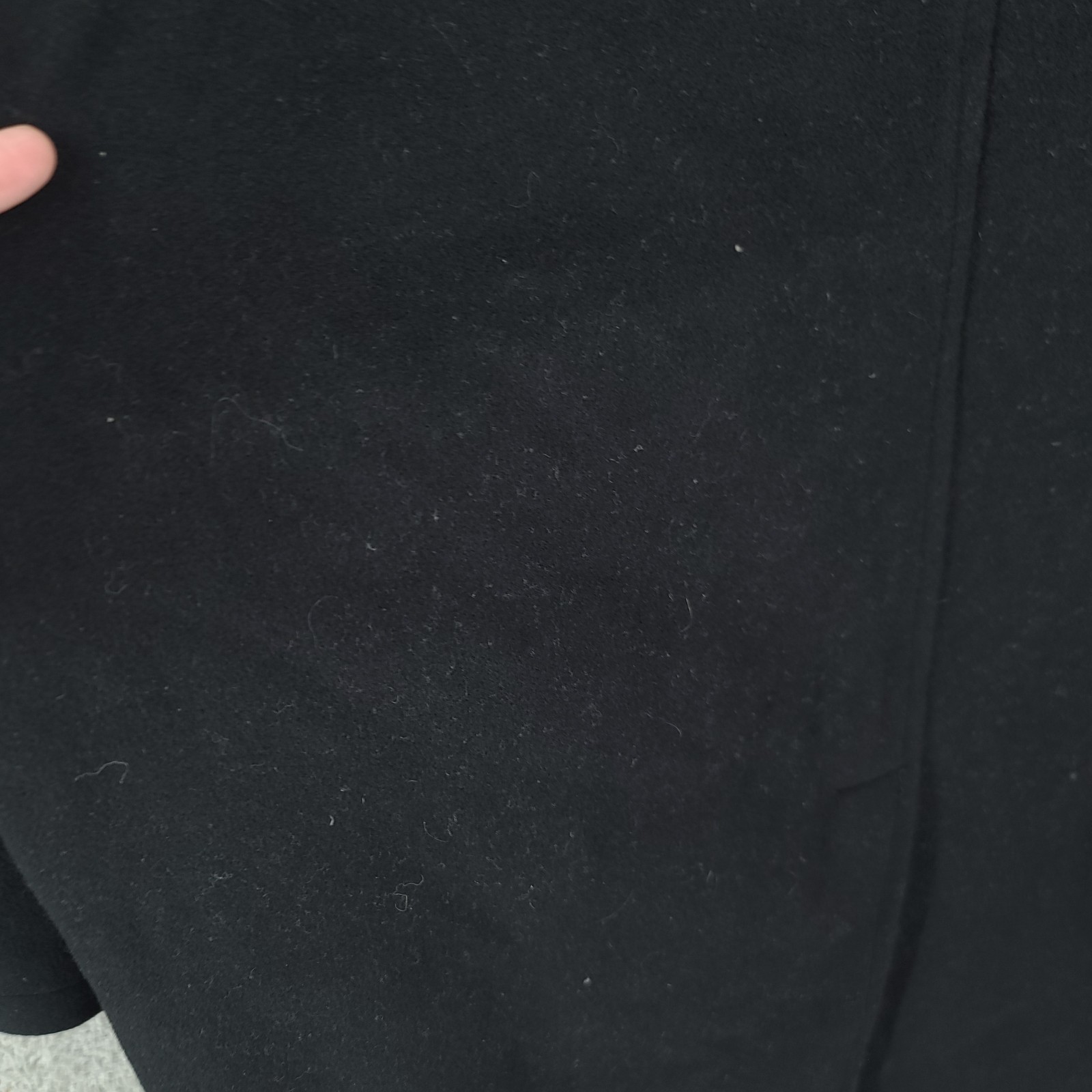 Valente Coat Mens 42 Long 75% Wool Cashmere Made In Italy Black Full Zip