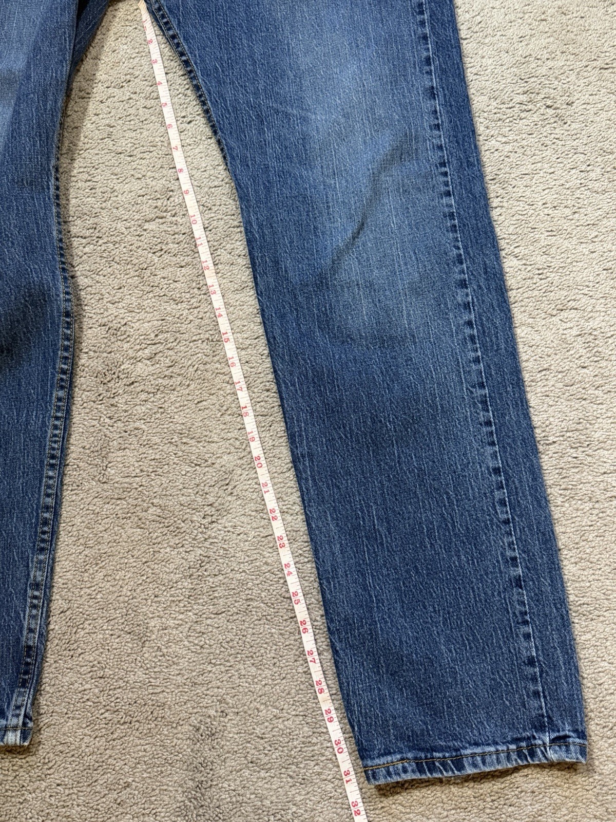 Levi’s Strauss 505 Regular Fit Jeans Blue Denim Medium Wash Pants Men’s 40×32