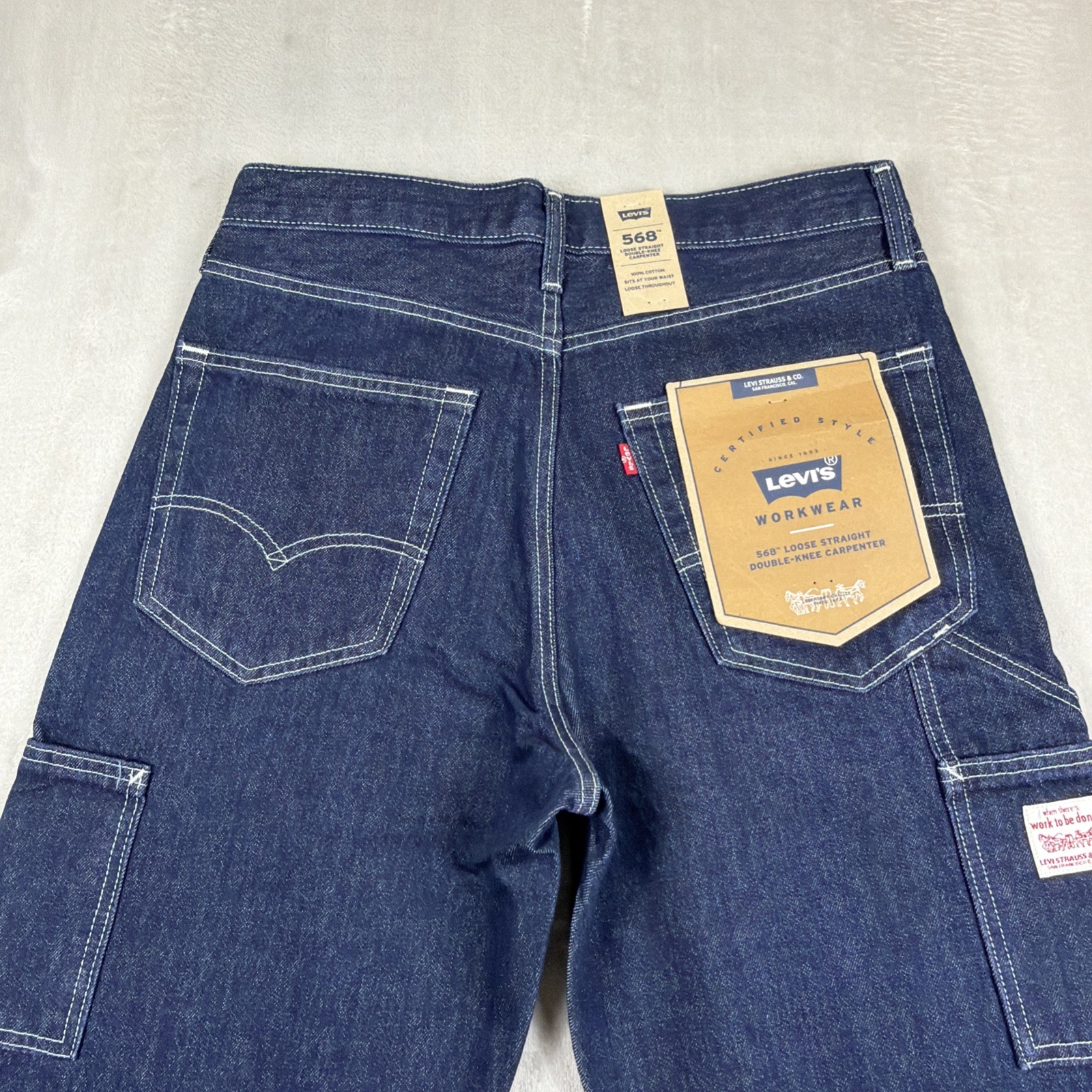 Levi’s 568 Workwear Jeans Men’s Size 32×32 Blue Denim Loose Straight Carpenter