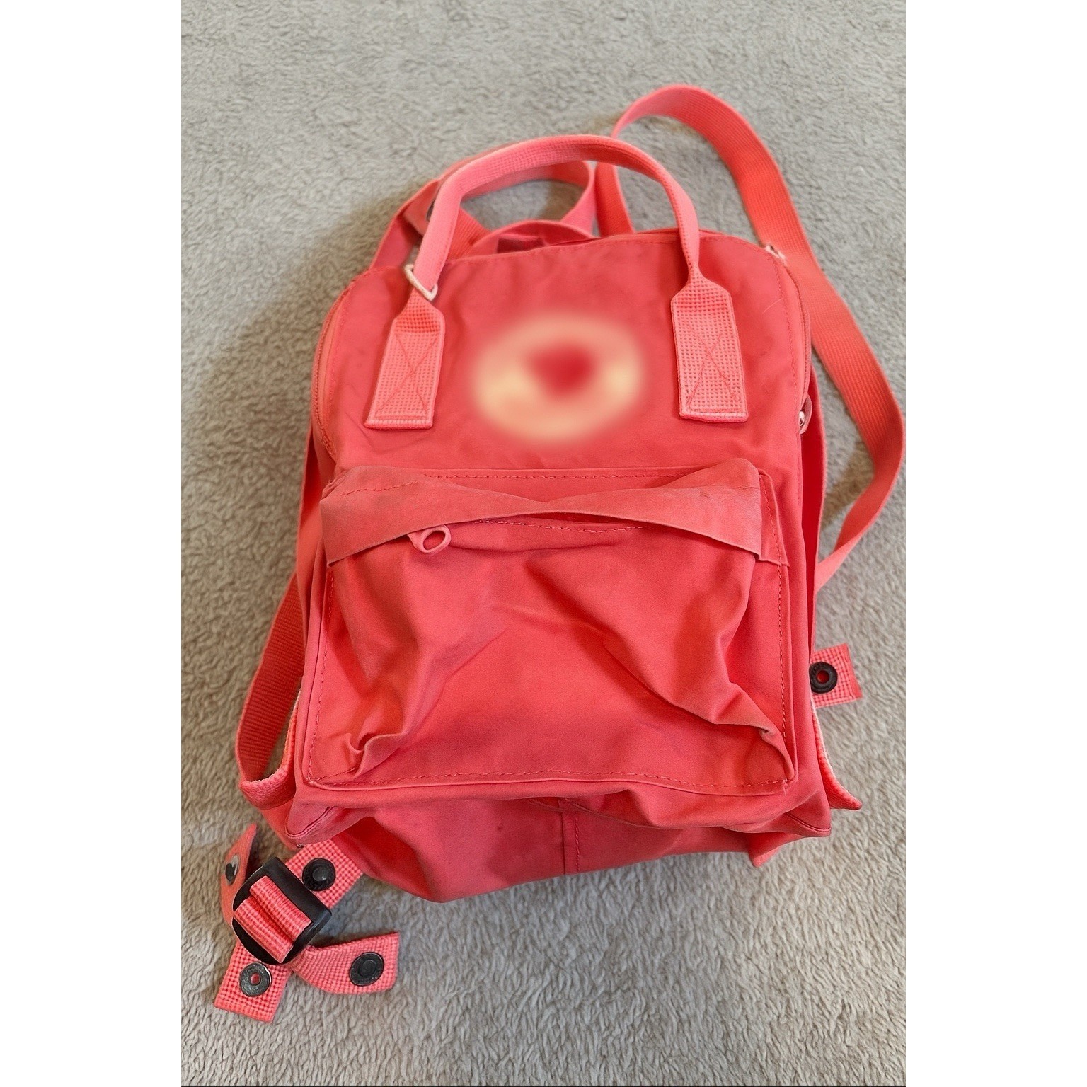 Peach Pink Mini Backpack Classic Lightweight Everyday Bag READ