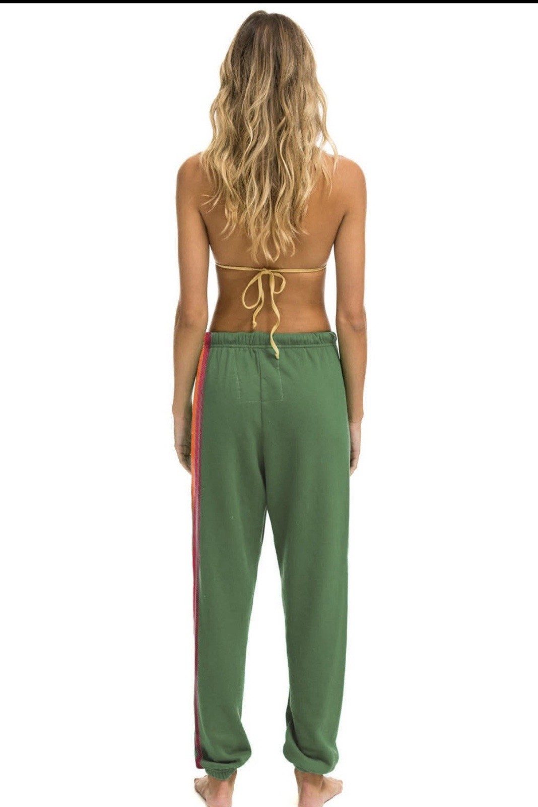 Set! Aviator Nation 5 Stripe Palm Green Hoodie S w/ Sweatpants XS. Worn 2x!