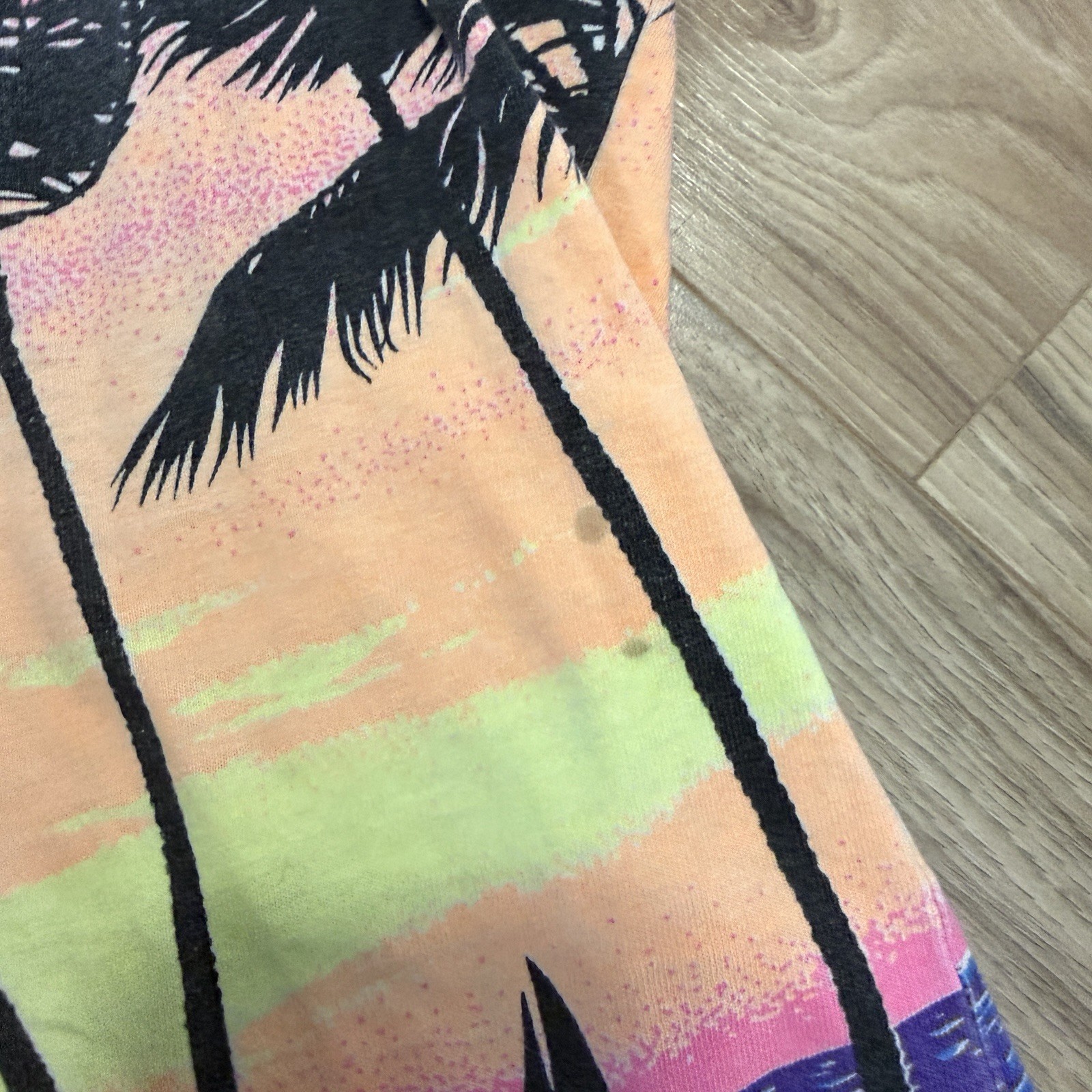 Vintage 90s California Lifestyles Tropical Sunset Crop Tank Small USA