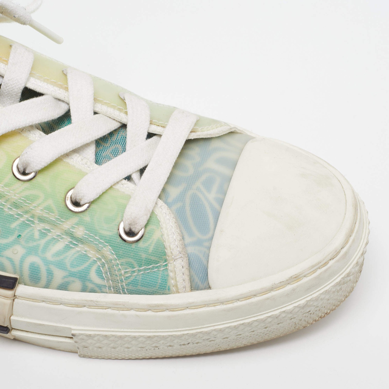 Dior B23 Size 46 Multicolor Oblique Mesh and PVC Low Top Sneakers