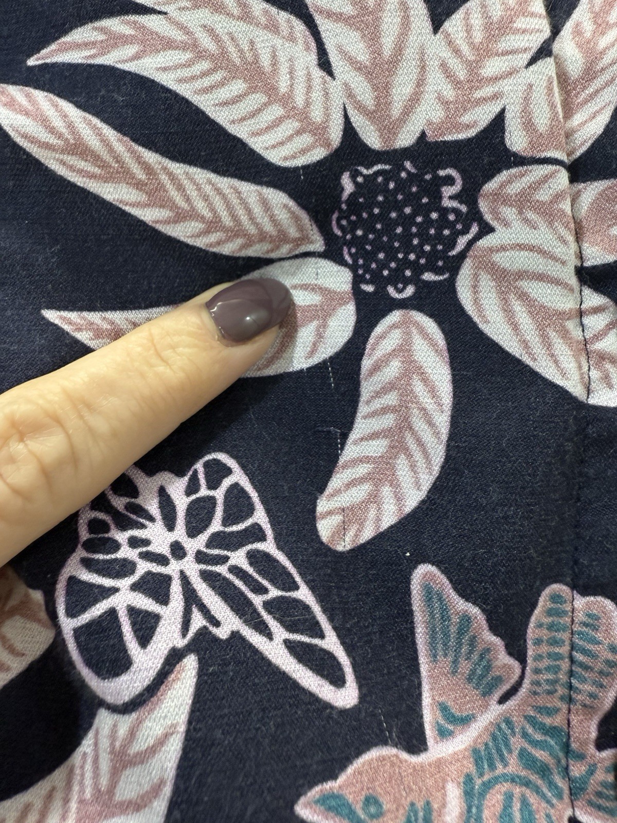 Outerknown Leighton Floral Birds Butterfly Navy catalina Maxi Dress Small