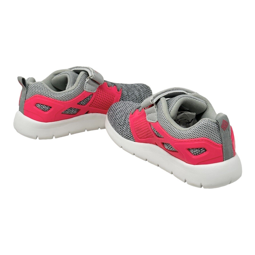 Dream Pairs Little Girl Fabric/Plastic Upper w/Strap Grey/Pink Size 12