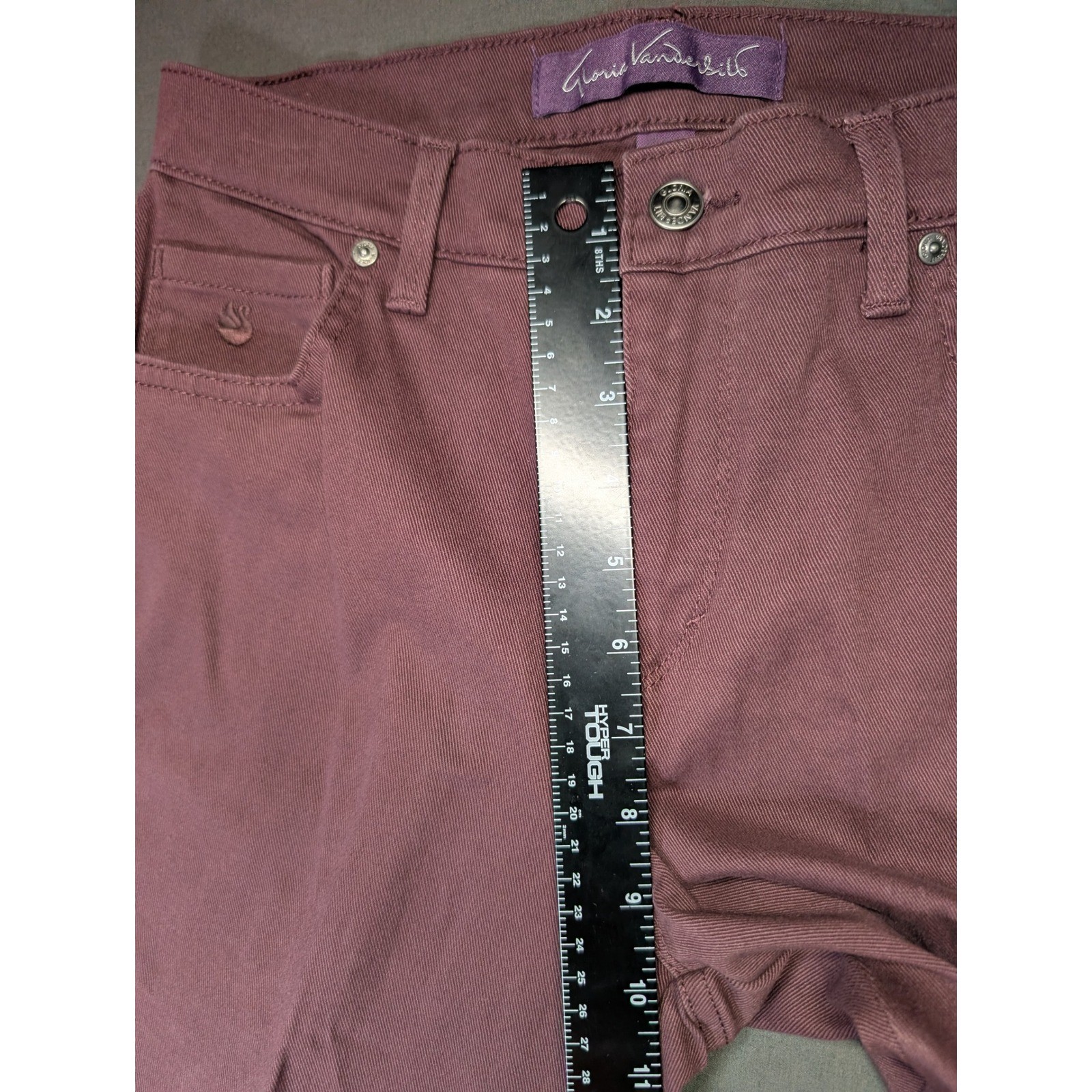Gloria Vanderbilt Amanda Jeans Womens 6P Mauve High Rise Tapered Leg 6 Short