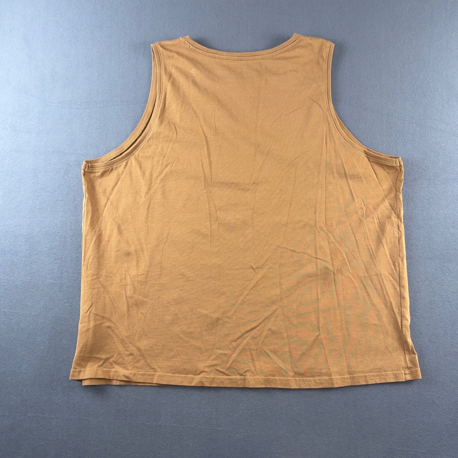 Pact Organic Cotton Tank Top XXL Camel Brown Sleeveless Crew Neck Relaxed Fit