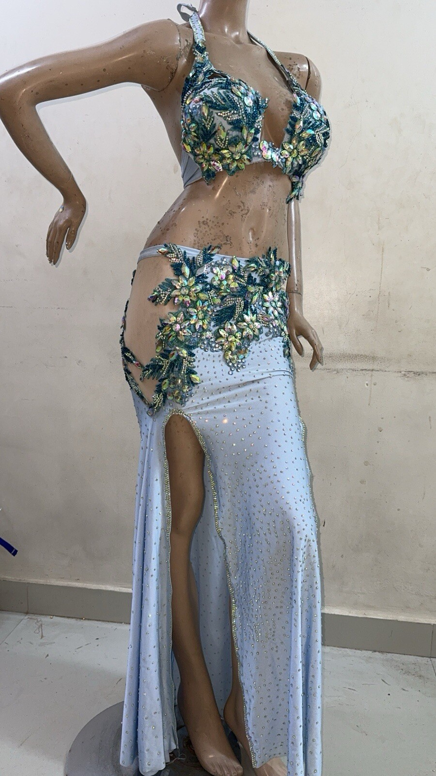 Costume Belly Dance Egypt bra & skirt & accessories orginal handmade