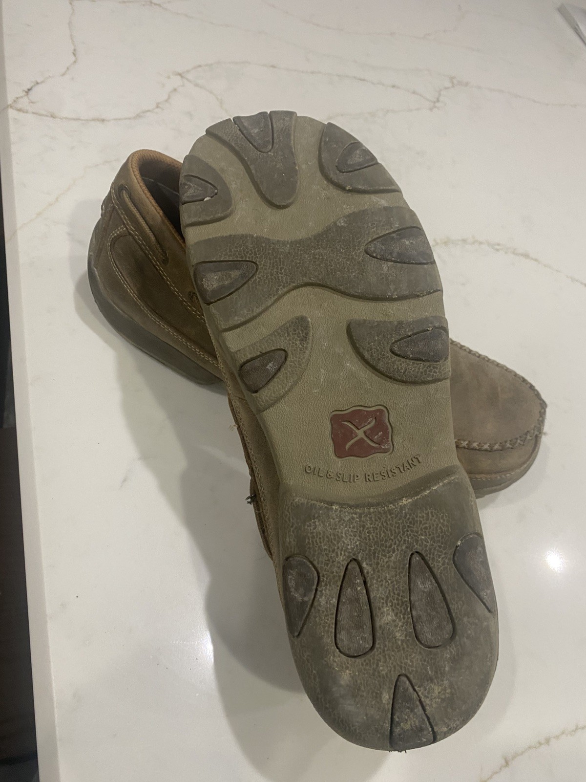 Twisted X Work Comp Toe ASTM EH Driving Moc Loafer Slip-on Shoe Sz 12 W MDMSC03