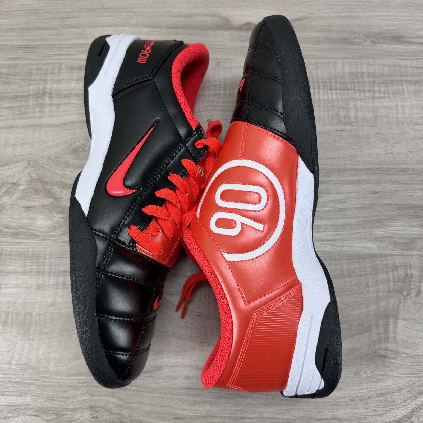 Nike Total 90 ‘Black White Black Bright Crimson’ Men Size 10.5 Soccer HQ2851 nby