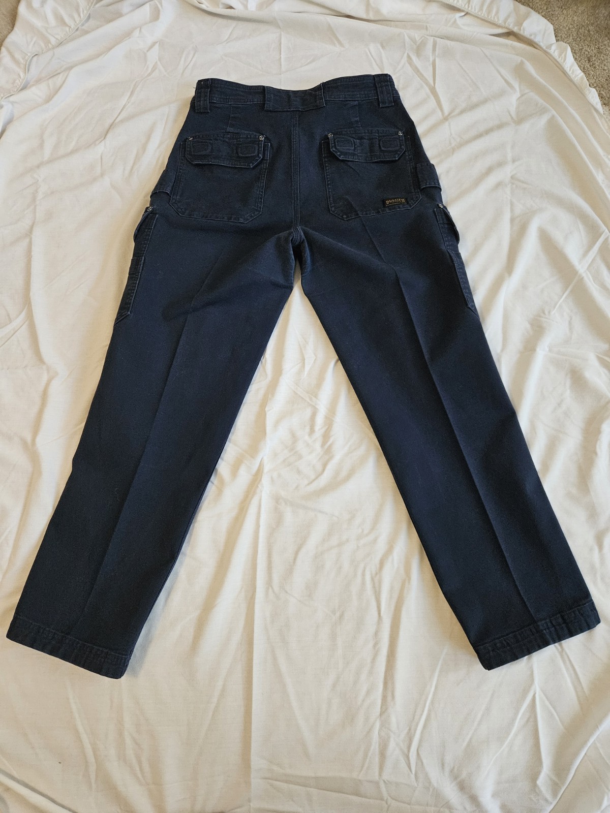 Duluth Flex Fire Hose Pants Mens 32×30 Blue Cargo Standard Fit Workwear Utility