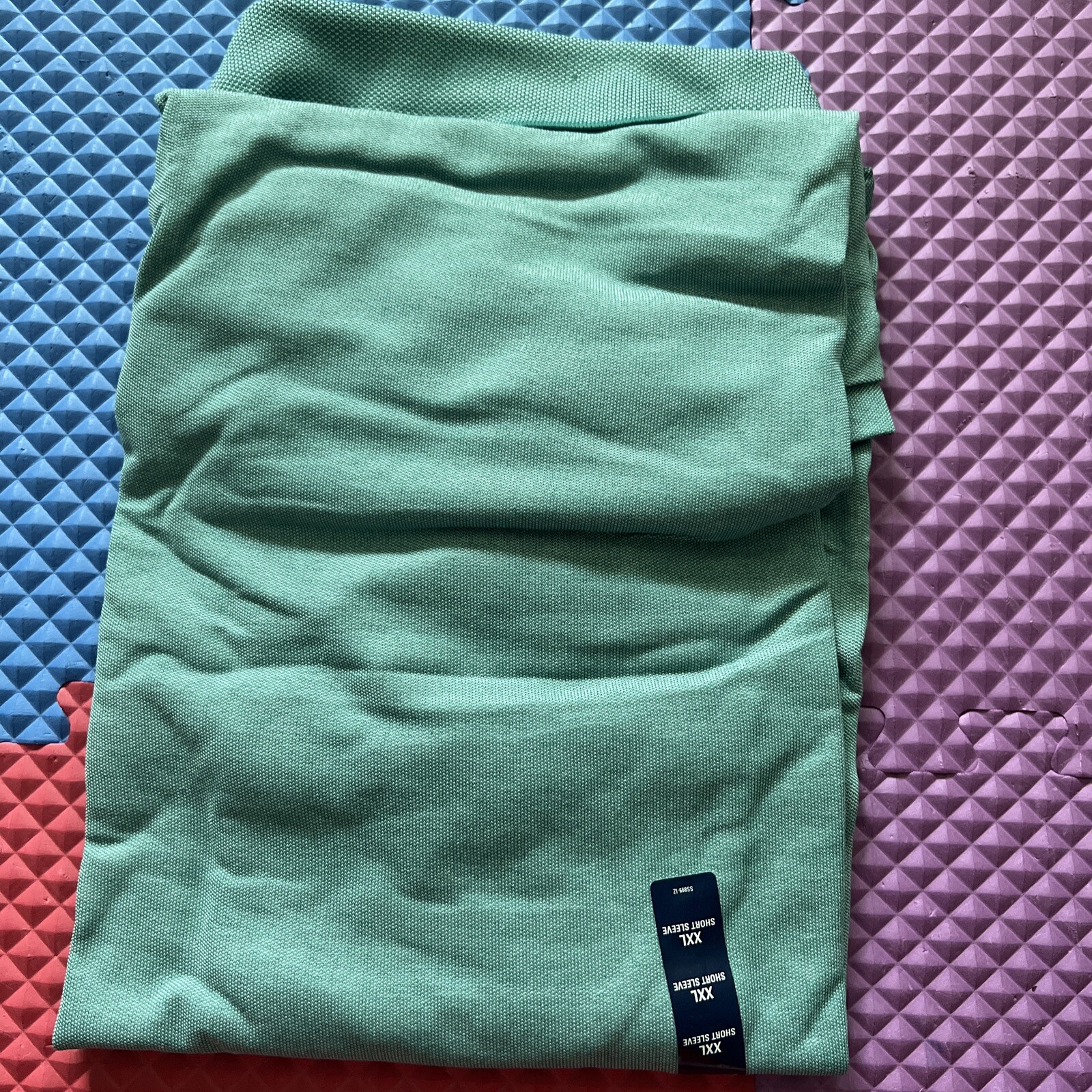 IZOD Men’s Natural Stretch Advantage Performance Polo Shirt Green Blue 2XL New