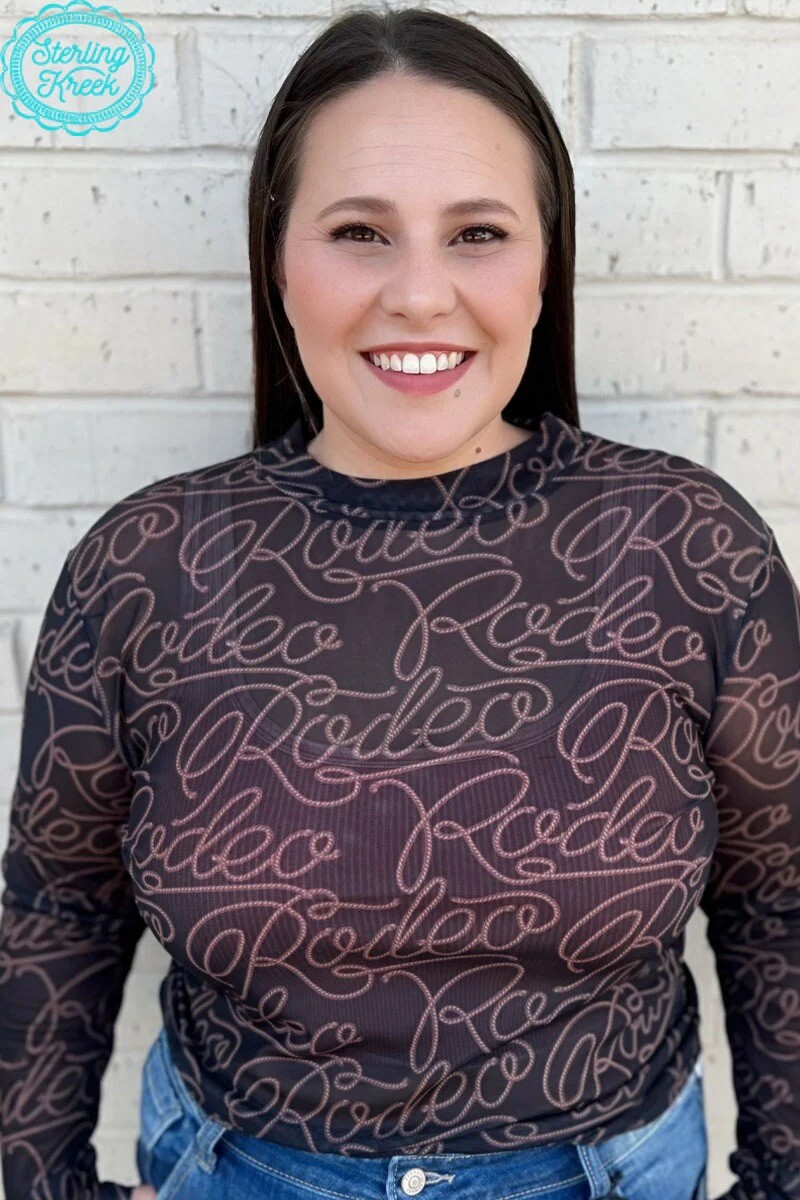 Sterling Kreek Rodeo Queen Mesh Top Size Medium
