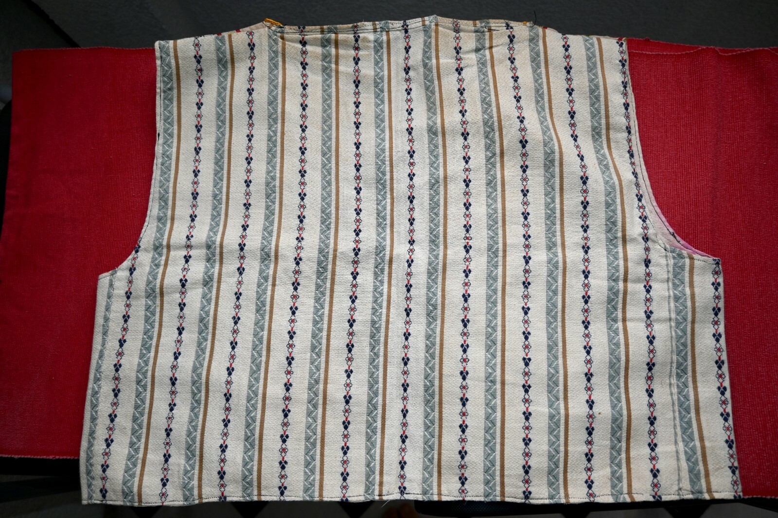 Antique Ottoman Anatolian Vintage Multi-Color Nomad Ethnical Waistcoat Vest 1950