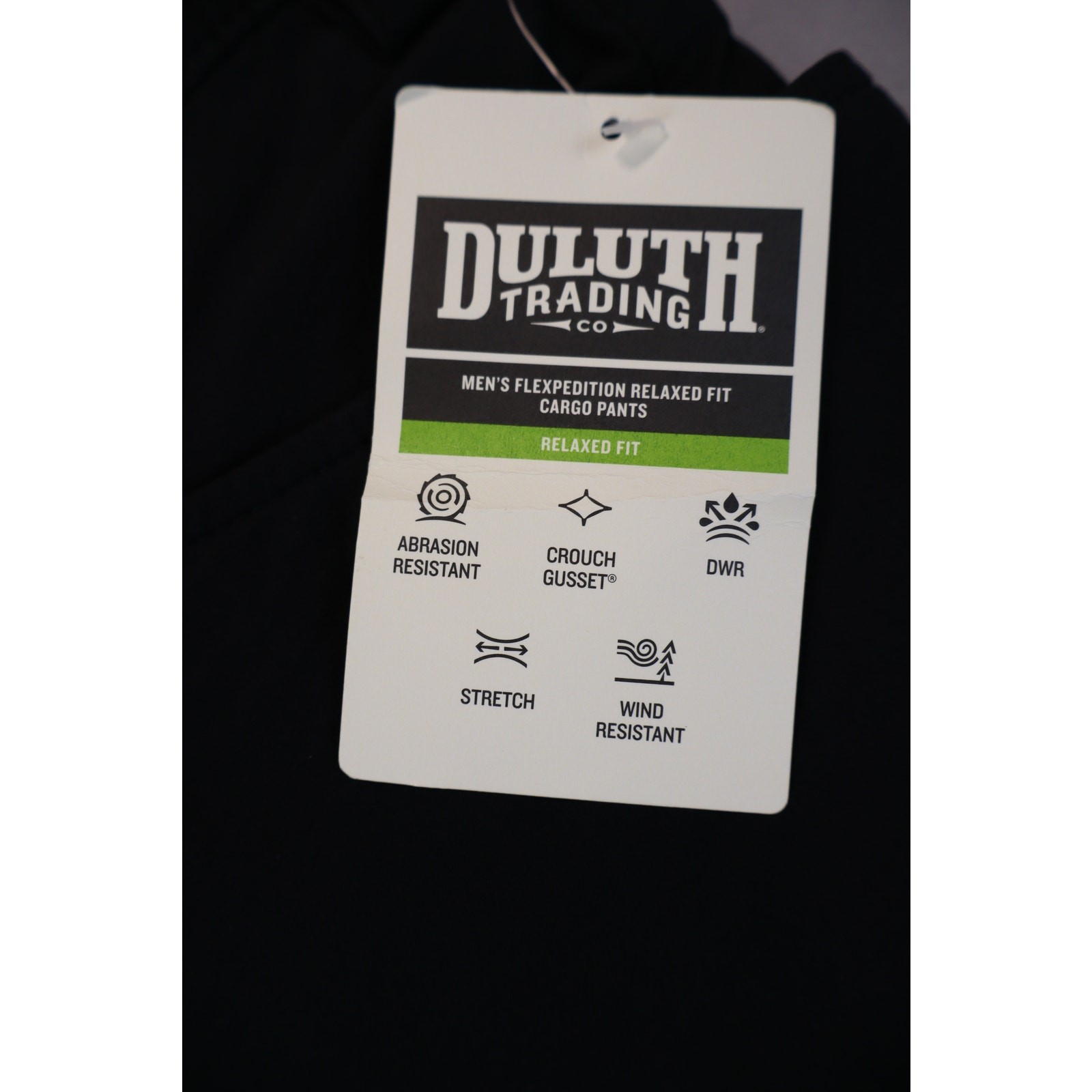 NEW Duluth Trading Co Men’s Black Flexpedition Relaxed Cargo Pants 34×30