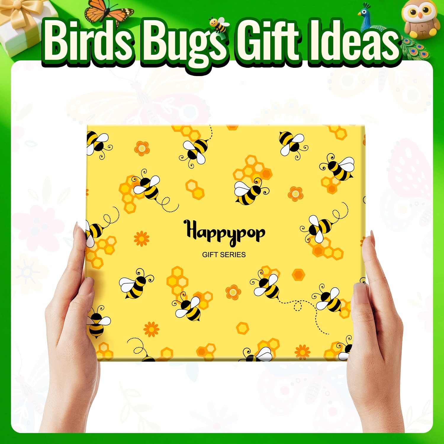HAPPYPOP Bee Gifts for Women – Bumblebee Yellow Socks for Nature Lovers Teens…