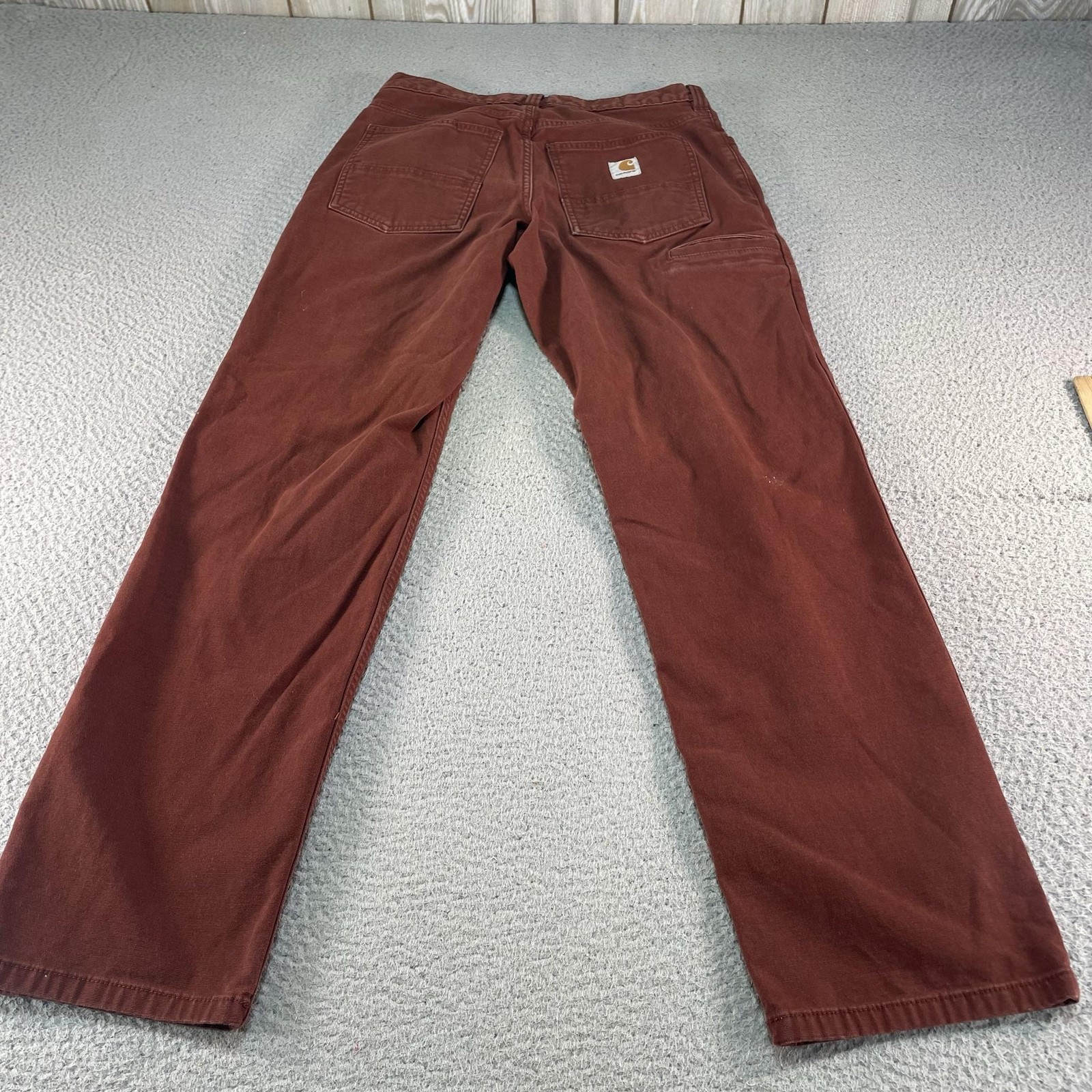 Carhartt Pants Mens 30×32 Brown Relaxed Fit Canvas Stretch Casual Workwear