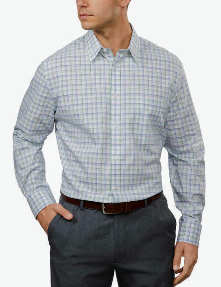 Tommy Hilfiger Men’s All Season Stretch Shirt Regular Fit Wrinkle Free Green XXL