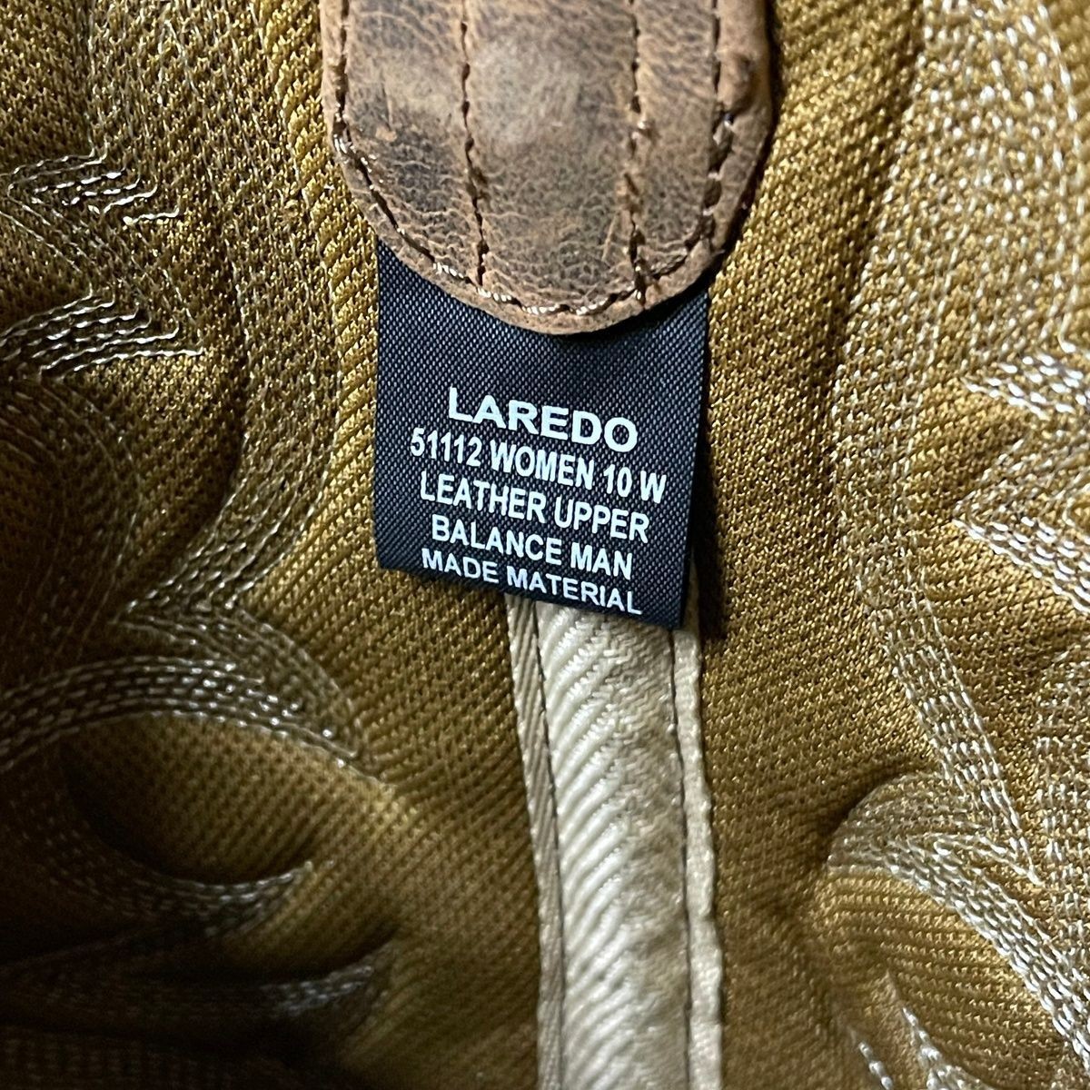 LAREDO Maddie Round Toe Western Boot Women’s Size 10 W Tan Distressed