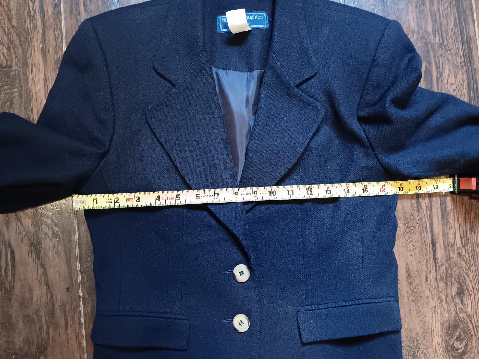100% Wool Blazer Vintage Norton McNaughton Petites Women’s 4 Navy