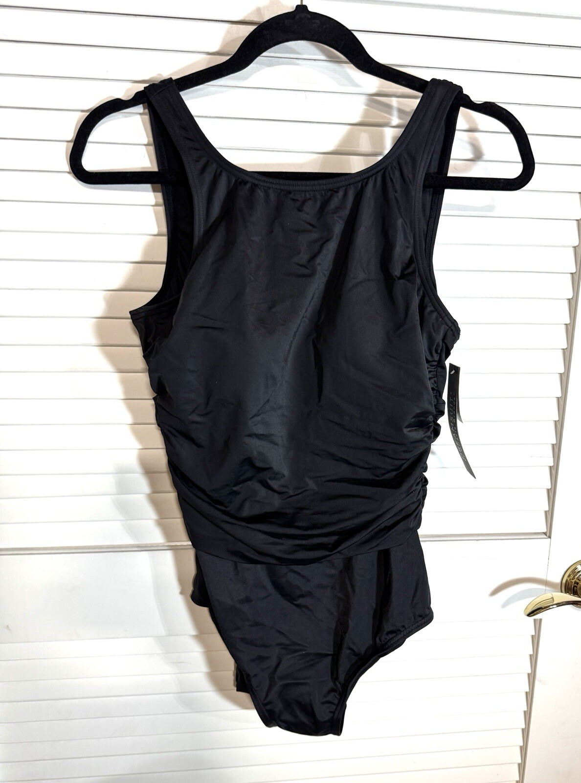 Dreamsuit Miracle Brands Black Size 12 Slimming One Piece Swimsuit Women NWT