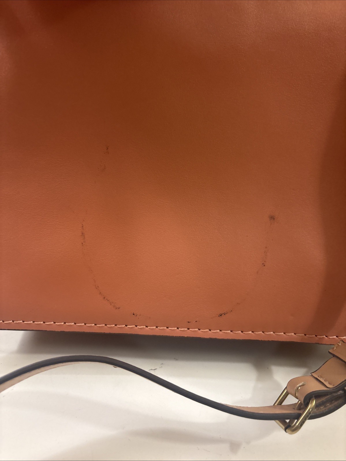 COACH WILLIS 2 Tone Brown LEATHER 2-WAY W HANDLE CROSSBODY BAG 10” Stain (o66