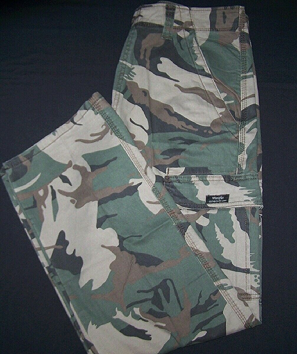 Men’s Wrangler Flex Cargo Pants Relaxed Fit w/ Tech Pocket CHOOSE COLOR & SIZE