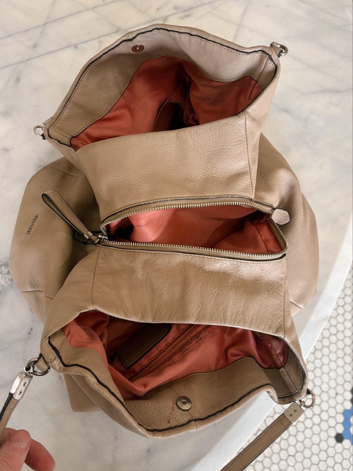 Vintage Coach Bag Madison Leather Phoebe Shoulder Bag Retail $358 + Dust Bag Y2K