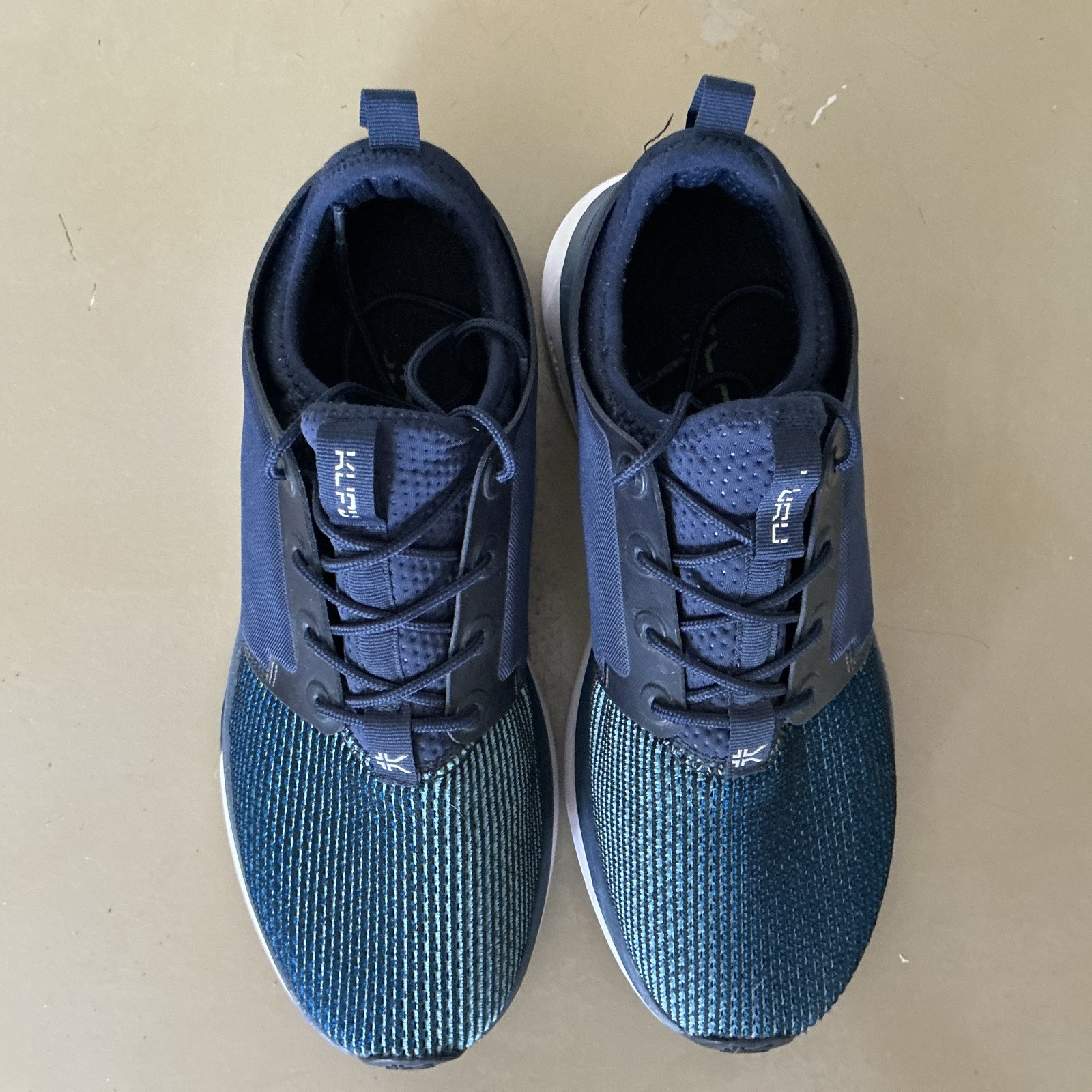 Kuru Atom Cloud Mens Walking Shoes Sz 10 Blue Low Top Sneakers Mesh Lace Up